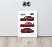 FRAMED POSTER: 1987 German Motorsports Sedan -Series 007 | JECKONE Vintage | Design Study Archive