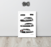FRAMED POSTER: 1987 Italian V6 Coupe -Series 008 JECKONE Vintage | Design Study Archive
