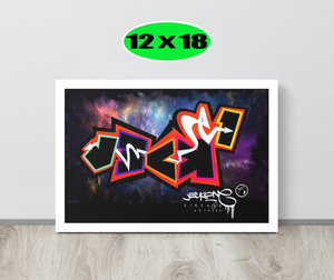 GRAFFITI FRAMED POSTER: knockOut