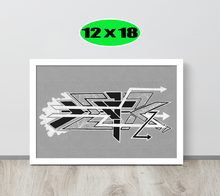 FRAMED GRAFFITI POSTER: speedingOnTheDeegan