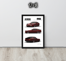 FRAMED POSTER: JECKONE Vintage | Design Study 012 | 1982 German Performance Coupe -STUDY 012