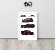 FRAMED POSTER: 1982 German Motorsports Hatchback -Series 012 | JECKONE Vintage | Design Study Archive