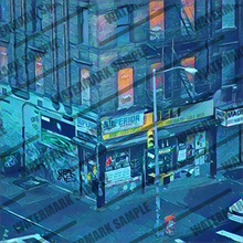 FRAMED POSTER: 132nd street & Madison Avenue -circa 1993: Harlem Streets -The Art Collection