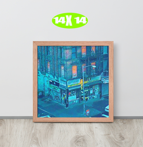 FRAMED POSTER: 132nd street & Madison Avenue -circa 1993: Harlem Streets -The Art Collection