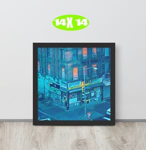 FRAMED POSTER: 132nd street & Madison Avenue -circa 1993: Harlem Streets -The Art Collection