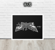 FRAMED POSTER: CROSS MY HEART | GRAFFITI COLLECTION