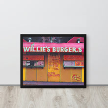 FRAMED POSTER: WILLIE'S BURGERS: Harlem Streets -The Art Collection