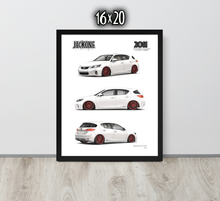 FRAMED POSTER: JECKONE Vintage | Design Study 021 | 2011 JAPANESE COMPACT LUXURY HYBRID -STUDY 021