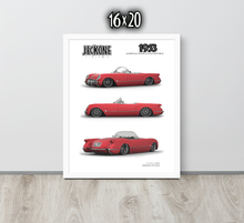 FRAMED POSTER: 1953 American Sports Convertible -Series 009 | JECKONE Vintage | Design Study Archive