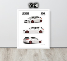 FRAMED POSTER: JECKONE Vintage | Design Study 021 | 2011 JAPANESE COMPACT LUXURY HYBRID -STUDY 021