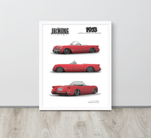 FRAMED POSTER: 1953 American Sports Convertible -Series 009 | JECKONE Vintage | Design Study Archive