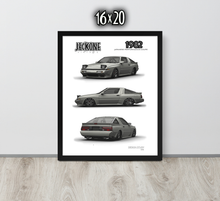FRAMED POSTER: JECKONE Vintage | Design Study 014 | 1982 Japanese Performance Coupe -STUDY 014