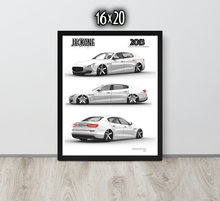 FRAMED POSTER: JECKONE Vintage | Design Study 016 | 2013 Italian Sports Sedan -STUDY 016