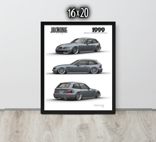 FRAMED POSTER: JECKONE Vintage | Design Study 017 | 1999 German Motorsport Hatchback -STUDY 017