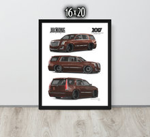 FRAMED POSTER: JECKONE Vintage | Design Study 019 | 2017 American Full Size Luxury SUV -STUDY 019
