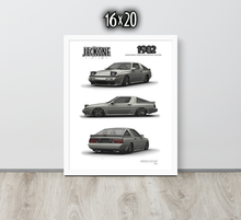 FRAMED POSTER: JECKONE Vintage | Design Study 014 | 1982 Japanese Performance Coupe -STUDY 014