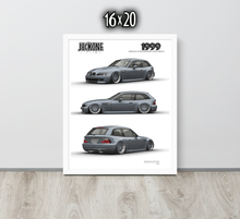 FRAMED POSTER: JECKONE Vintage | Design Study 017 | 1999 German Motorsport Hatchback -STUDY 017
