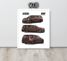 FRAMED POSTER: JECKONE Vintage | Design Study 019 | 2017 American Full Size Luxury SUV -STUDY 019