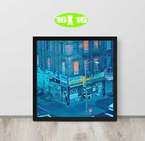FRAMED POSTER: 132nd street & Madison Avenue -circa 1993: Harlem Streets -The Art Collection