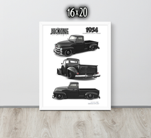 FRAMED POSTER: 1954 American Utility Truck -Series 001 | JECKONE Vintage | Design Study Archive