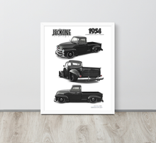 FRAMED POSTER: 1954 American Utility Truck -Series 001 | JECKONE Vintage | Design Study Archive