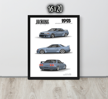 FRAMED POSTER: 1993 Japanese Performance Coupe -Series 002 | JECKONE Vintage | Design Study Archive
