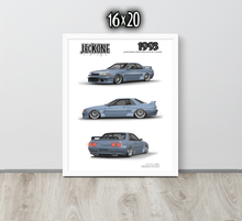 FRAMED POSTER: 1993 Japanese Performance Coupe -Series 002 | JECKONE Vintage | Design Study Archive