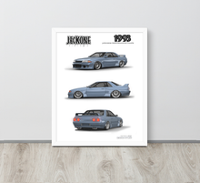 FRAMED POSTER: 1993 Japanese Performance Coupe -Series 002 | JECKONE Vintage | Design Study Archive