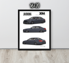 FRAMED POSTER: JECKONE Vintage | Design Study 003 | 2014 German Motorsport Sedan -STUDY 003