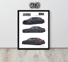 FRAMED POSTER: 2014 German Motorsports Sedan -Series 003 | JECKONE Vintage | Design Study Archive