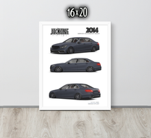 FRAMED POSTER: 2014 German Motorsports Sedan -Series 003 | JECKONE Vintage | Design Study Archive