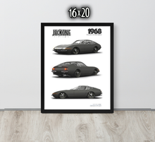FRAMED POSTER: 1968 Italian V12 Fastback -Series 004 JECKONE Vintage | Design Study Archive