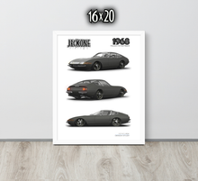 FRAMED POSTER: 1968 Italian V12 Fastback -Series 004 JECKONE Vintage | Design Study Archive