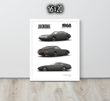 FRAMED POSTER: JECKONE Vintage | Design Study 004 | 1968 Italian V12 Fastback -STUDY 004