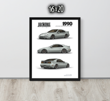 FRAMED POSTER: 1990 Japanese Performance Coupe -Series 006 | JECKONE Vintage | Design Study Archive