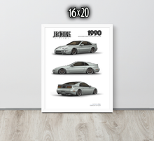 FRAMED POSTER: 1990 Japanese Performance Coupe -Series 006 | JECKONE Vintage | Design Study Archive
