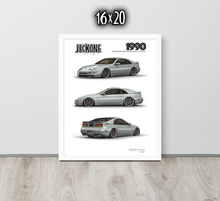 FRAMED POSTER: JECKONE Vintage | Design Study 006 | 1990 Japanese Sports Coupe -STUDY 006