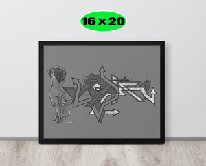 GRAFFITI FRAMED POSTER: catchingFeelings
