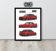 FRAMED POSTER: JECKONE Vintage | Design Study 007 | 1987 German Performance Coupe -STUDY 007