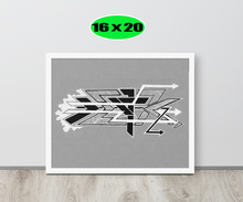 FRAMED GRAFFITI POSTER: speedingOnTheDeegan