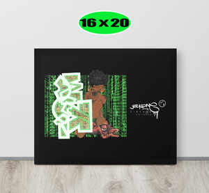 GRAFFITI FRAMED POSTER: stackedMatrix