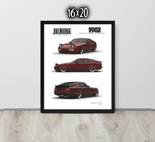 FRAMED POSTER: JECKONE Vintage | Design Study 012 | 1982 German Performance Coupe -STUDY 012