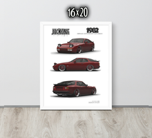 FRAMED POSTER: 1982 German Motorsports Hatchback -Series 012 | JECKONE Vintage | Design Study Archive