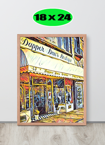 FRAMED POSTER: DAPPER DAN BOUTIQUE : Harlem Streets -The Art Collection