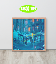 FRAMED POSTER: 132nd street & Madison Avenue -circa 1993: Harlem Streets -The Art Collection