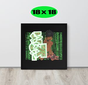 GRAFFITI FRAMED POSTER: stackedMatrix