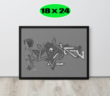 GRAFFITI FRAMED POSTER: catchingFeelings
