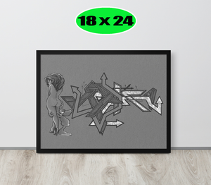 GRAFFITI FRAMED POSTER: catchingFeelings