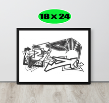 FRAMED GRAFFITI POSTER: driven2StayDriving