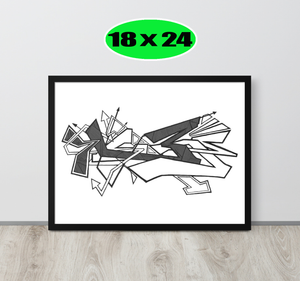 GRAFFITI FRAMED POSTER: hateMeNow
